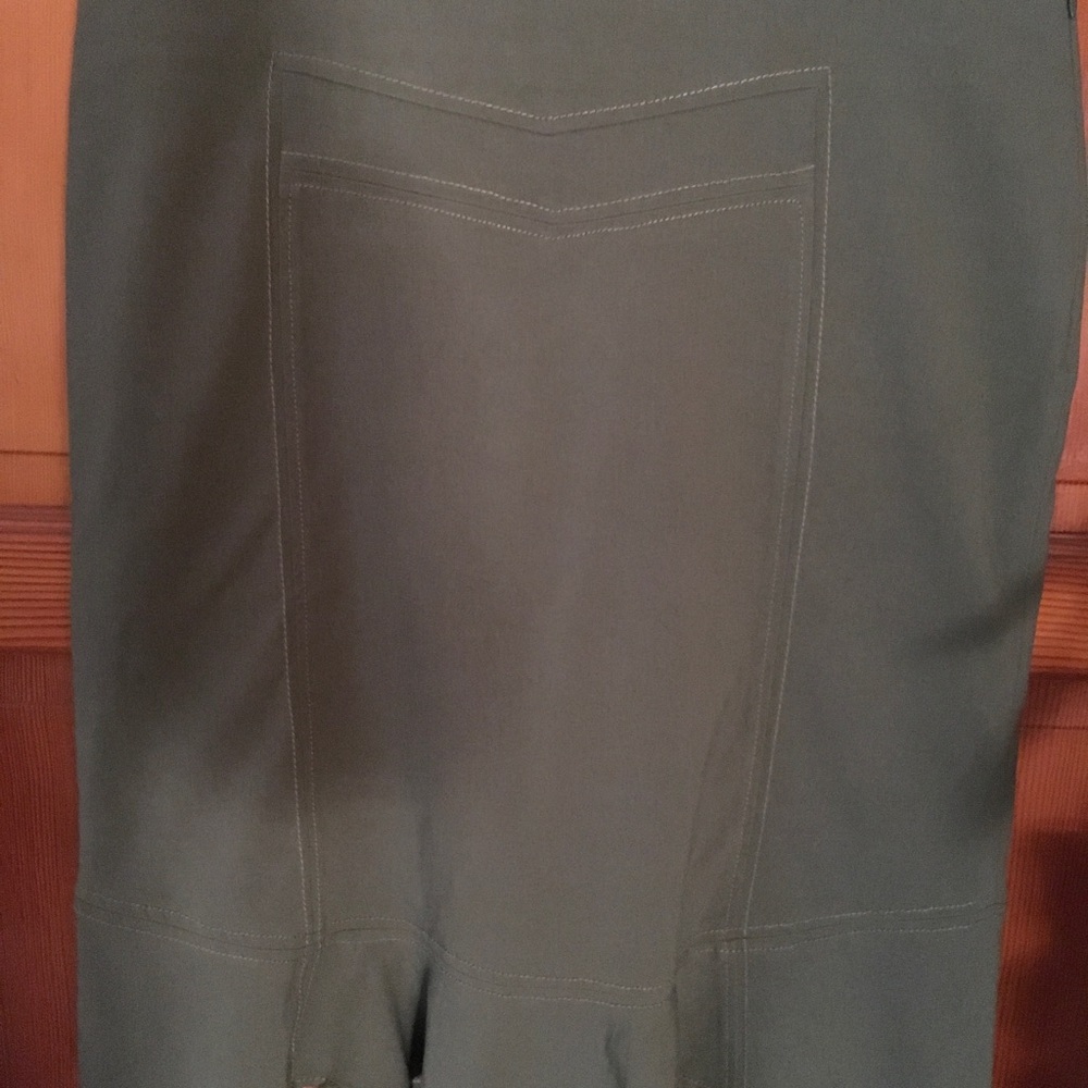 Anthropologie Elevenses Olive Green Skirt Size 14